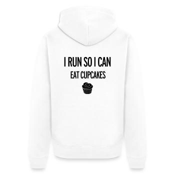 Cupcakes - Unisex Premium Organic Zip Hoodie - white - Back - Thijin (182cm)