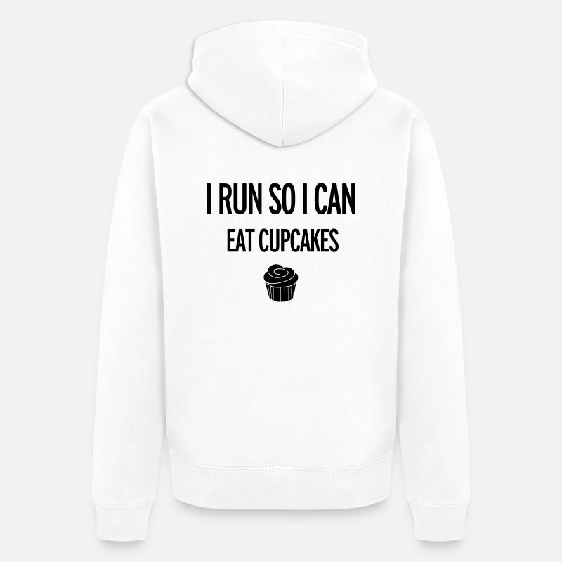 Cupcakes - Veste à capuche bio Premium Unisexe - blanc