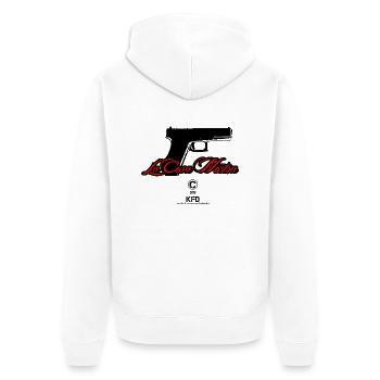 mafia - Unisex Premium Bio Zip Hoodie - Weiß - Hinten - Thijin (182cm)