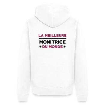 Moniteur / Monitrice / Mono / Formation / Ski - Veste à capuche bio Premium Unisexe - blanc - Dos - Thijin (182cm)