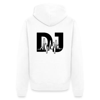 dj - Veste à capuche bio Premium Unisexe - blanc - Dos - Thijin (182cm)