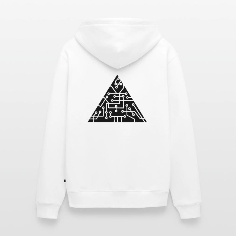 triangular shape microchip technology cool design Unisex Premium Organic Zip Hoodie