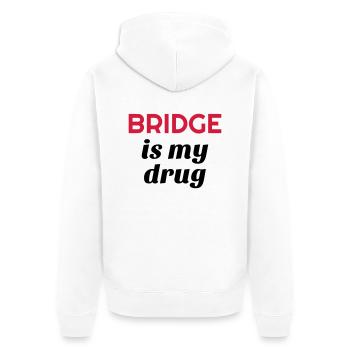Bridge Card game Kartenspiel Jeu de cartes - Unisex Premium Organic Zip Hoodie - white - Back - Thijin (182cm)
