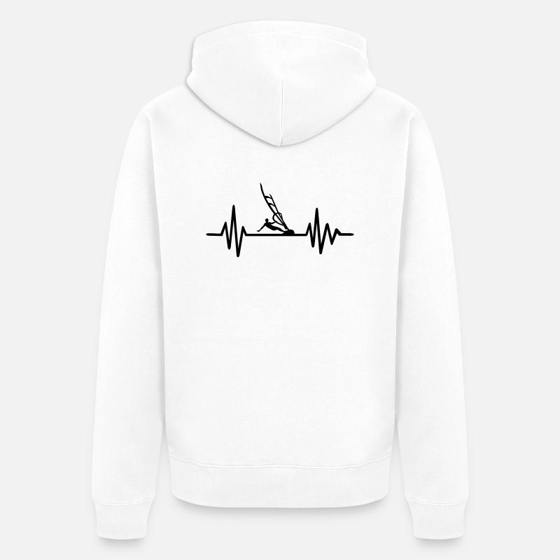 Planche a voile - Veste à capuche bio Premium Unisexe - blanc
