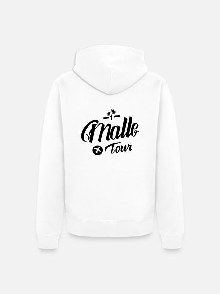 malle tour - Unisex Premium Bio Zip Hoodie - Weiß