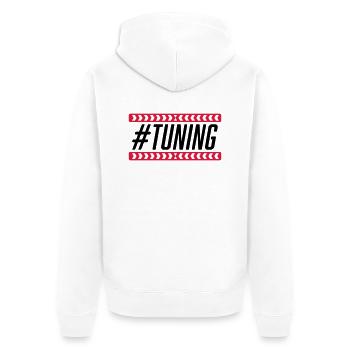 #Tuning - Unisex Premium Organic Zip Hoodie - white - Back - Thijin (182cm)