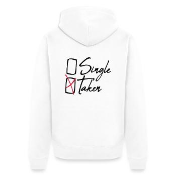Awarded single taken - Unisex Premium Organic Zip Hoodie - white - Back - Thijin (182cm)