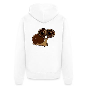 Escargot drôle gros - Veste à capuche bio Premium Unisexe - blanc - Dos - Thijin (182cm)