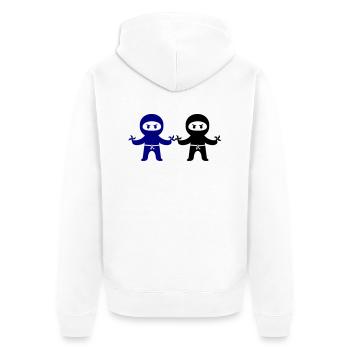 Ninjas - Veste à capuche bio Premium Unisexe - blanc - Dos - Thijin (182cm)