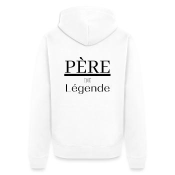 Père de légende - Veste à capuche bio Premium Unisexe - blanc - Dos - Thijin (182cm)
