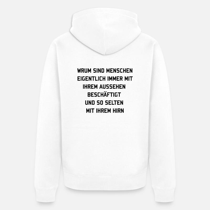 Dicton drôle - Veste à capuche bio Premium Unisexe - blanc