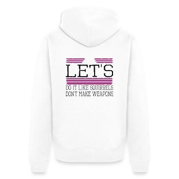 hippie funny sayings disarmament dove of peace - Unisex Premium Organic Zip Hoodie - white - Back - Thijin (182cm)