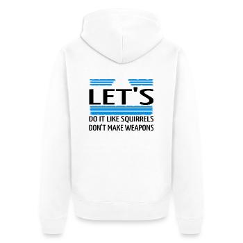 blagues cool géniales paix pour paris dictons hippie - Veste à capuche bio Premium Unisexe - blanc - Dos - Thijin (182cm)