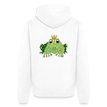 Grenouille - Veste à capuche bio Premium Unisexe - blanc - Dos - Thijin (182cm)