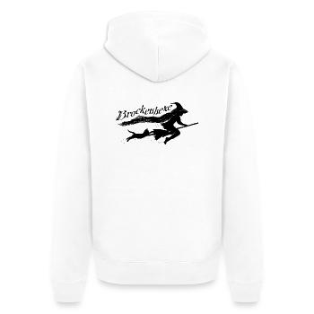 Brockenhexe - Unisex Premium Bio Zip Hoodie - Weiß - Hinten - Thijin (182cm)