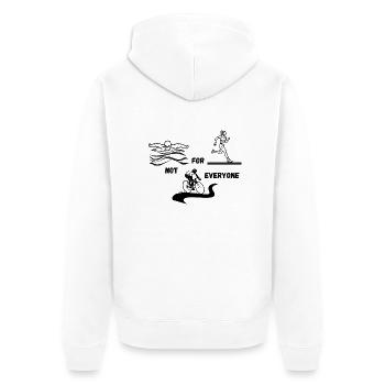 Triathlon - Not for everyone - Unisex Premium Bio Zip Hoodie - Weiß - Hinten - Thijin (182cm)