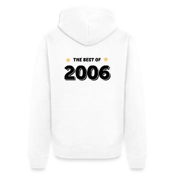 Das Beste aus 2006 - Unisex Premium Bio Zip Hoodie - Weiß - Hinten - Thijin (182cm)