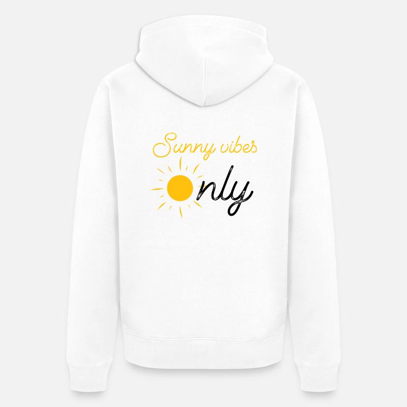 Sunny Days Only, summer holidays - Veste à capuche bio Premium Unisexe - blanc
