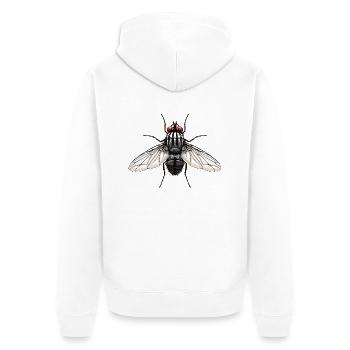 Fly - Unisex Premium Organic Zip Hoodie - white - Back - Thijin (182cm)