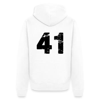41 - Veste à capuche bio Premium Unisexe - blanc - Dos - Thijin (182cm)