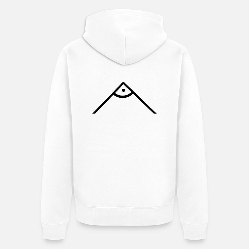 angle droit - Veste à capuche bio Premium Unisexe - blanc