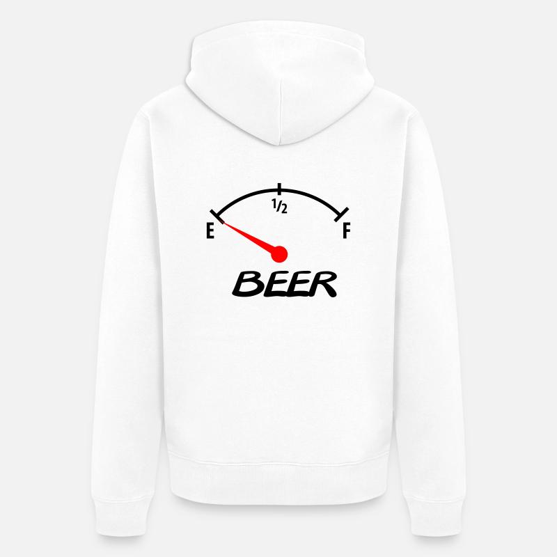 beer - Veste à capuche bio Premium Unisexe - blanc