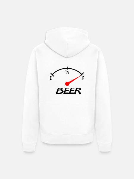 beer - Unisex Premium Bio Zip Hoodie - Weiß