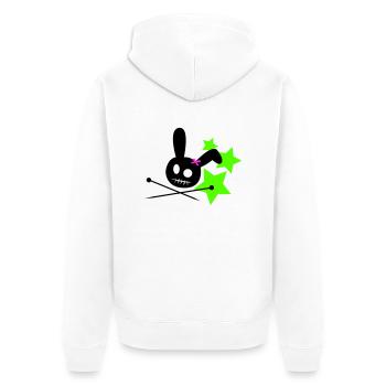 Voodoo Bunny Stars - Veste à capuche bio Premium Unisexe - blanc - Dos - Thijin (182cm)