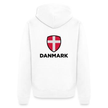 Drapeau national du Danemark - Veste à capuche bio Premium Unisexe - blanc - Dos - Thijin (182cm)