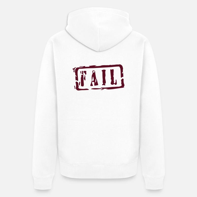 fail writing - Veste à capuche bio Premium Unisexe - blanc