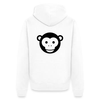 Bébé tête de singe - Veste à capuche bio Premium Unisexe - blanc - Dos - Thijin (182cm)