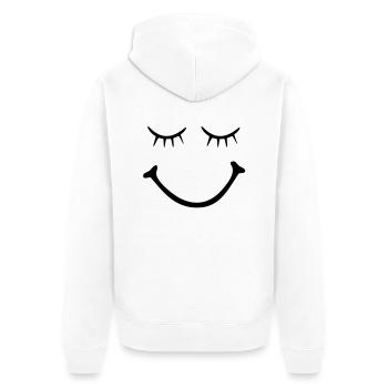 smiley - smile - Veste à capuche bio Premium Unisexe - blanc - Dos - Thijin (182cm)