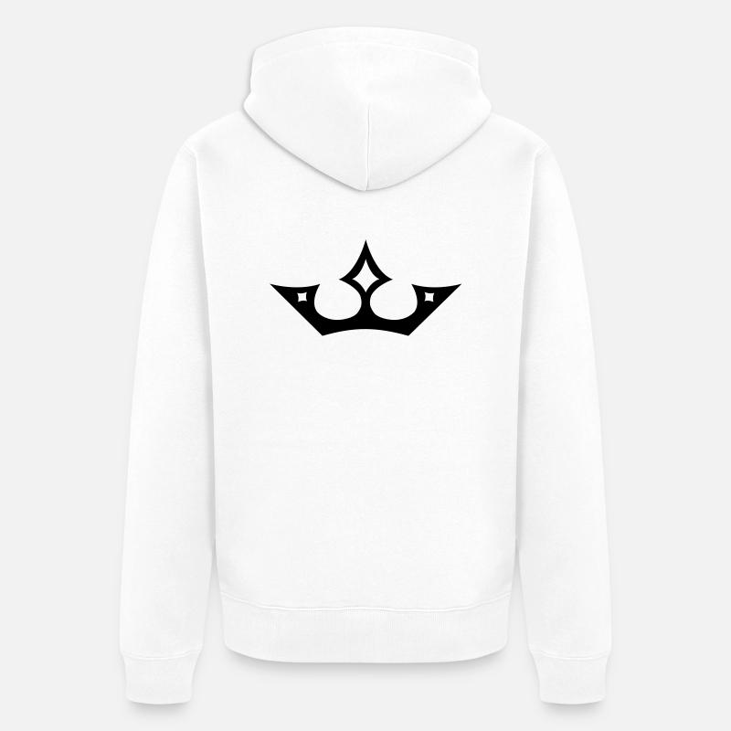 Crown - Veste à capuche bio Premium Unisexe - blanc