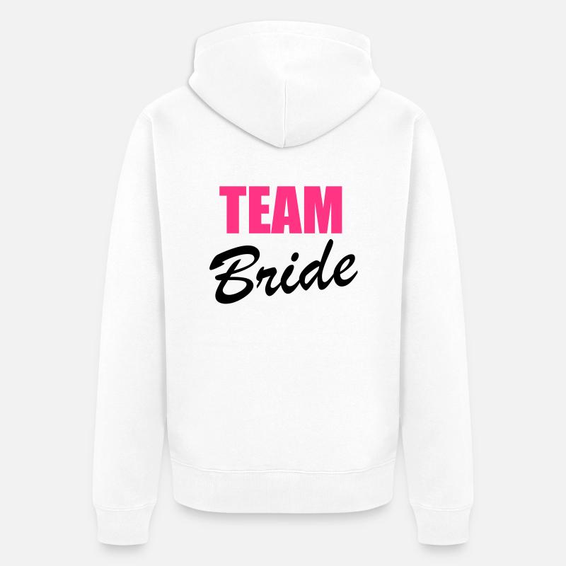 Team Bride - Veste à capuche bio Premium Unisexe - blanc