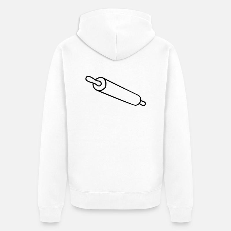 rolling_pin - Veste à capuche bio Premium Unisexe - blanc