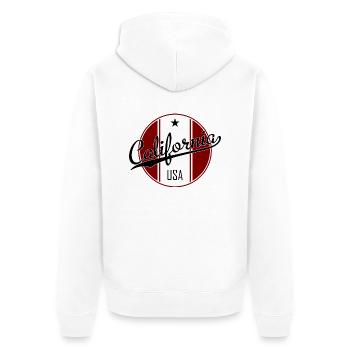 Californie - Veste à capuche bio Premium Unisexe - blanc - Dos - Thijin (182cm)