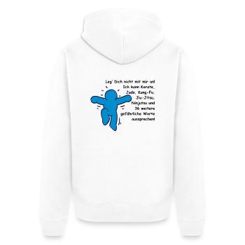 Leg 'vous pas avec moi! Je peux ... - Veste à capuche bio Premium Unisexe - blanc - Dos - Thijin (182cm)
