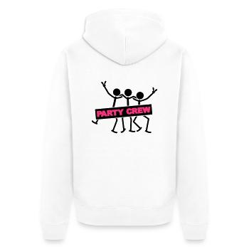 Party Crew Team - Unisex Premium Organic Zip Hoodie - white - Back - Thijin (182cm)
