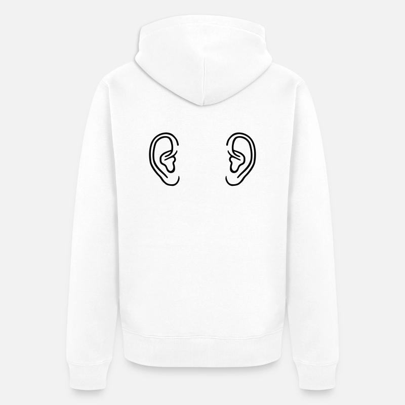Oreille - Veste à capuche bio Premium Unisexe - blanc