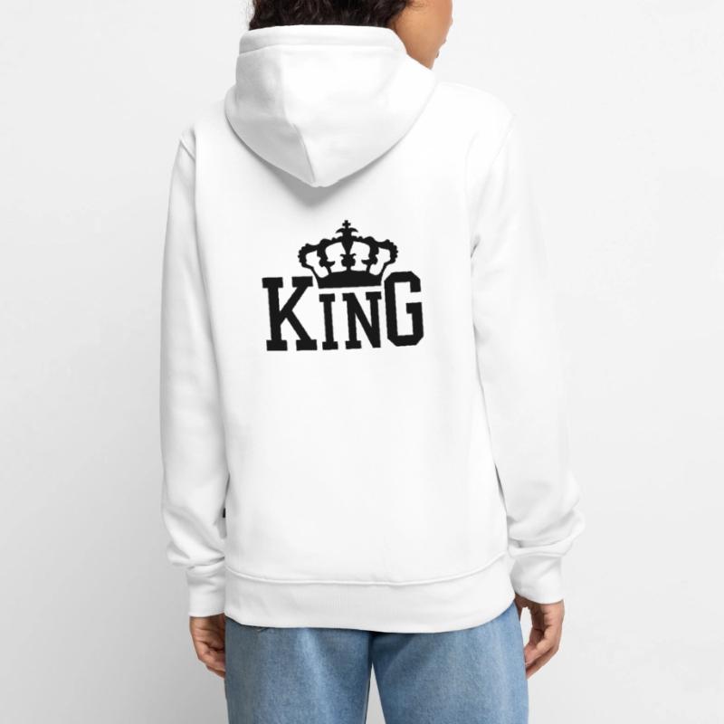 roi style cool texte de design pattern Veste à capuche bio Premium Unisexe