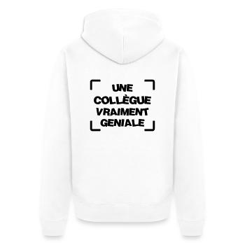 Collègue / Bureau / Travail / Collegue Entreprise - Veste à capuche bio Premium Unisexe - blanc - Dos - Thijin (182cm)