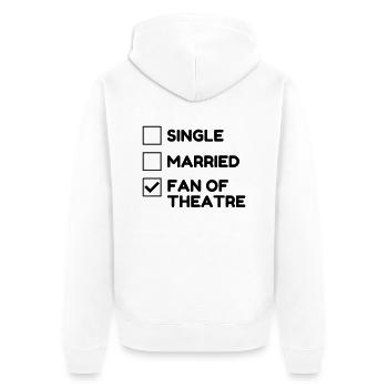 Theater / Theatre / Theaterleute / Schauspieler - Unisex Premium Bio Zip Hoodie - Weiß - Hinten - Thijin (182cm)