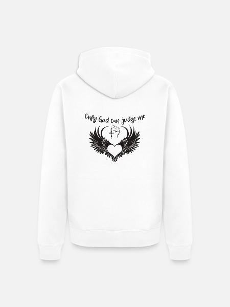 Good can judge me - Unisex Premium Bio Zip Hoodie - Weiß