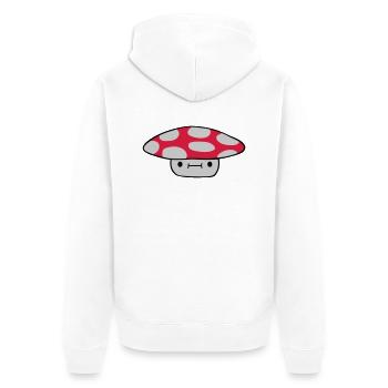 Petit champignon sucré - Veste à capuche bio Premium Unisexe - blanc - Dos - Thijin (182cm)
