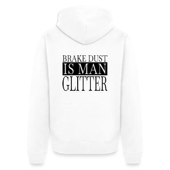 automobile baseballcoffeemug - Unisex Premium Bio Zip Hoodie - Weiß - Hinten - Thijin (182cm)