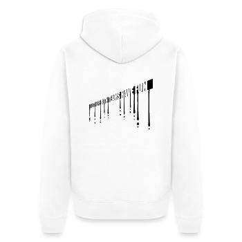 Both Teams Have Fun - Unisex Premium Bio Zip Hoodie - Weiß - Hinten - Thijin (182cm)