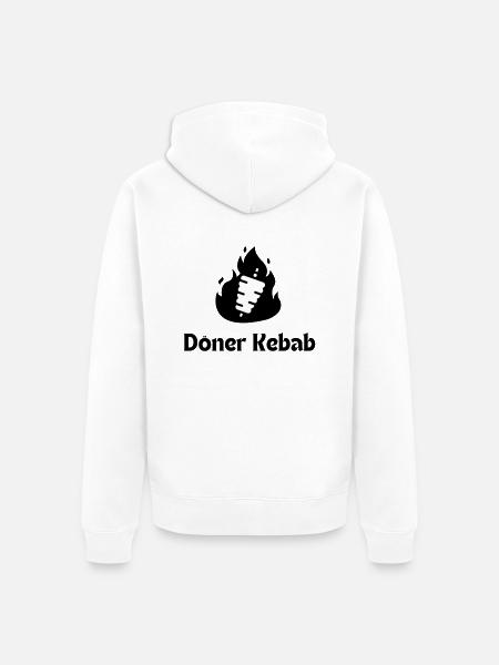 Doner kebab - Unisex Premium Organic Zip Hoodie - white