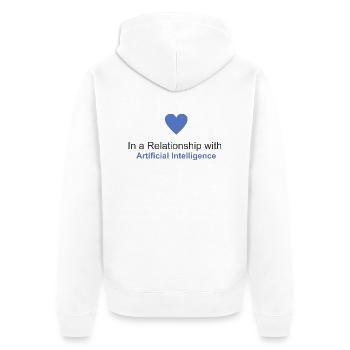 En relation avec l’Intelligence Artificielle - Veste à capuche bio Premium Unisexe - blanc - Dos - Thijin (182cm)