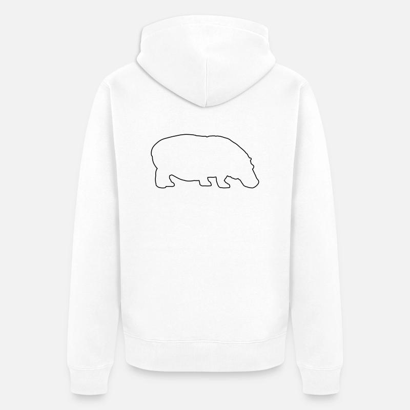 nilpferd - Unisex Premium Bio Zip Hoodie - Weiß