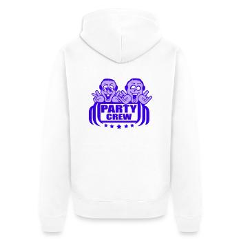 Party Crew 2 DJ Fun Club Metal Friends Two Team - Unisex Premium Organic Zip Hoodie - white - Back - Thijin (182cm)